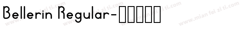 Bellerin Regular字体转换